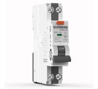 SAFEMORE Interrupteur FI/LS B16 Type A 30mA 1P+N 6kA 1TE Certifié TÜV Gris