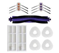 SaferCCTV Kit d'accessoires compatible avec aspirateur robot Narwal Freo J3, 1 brosse principale, 2 filtres HEPA, 4 serpillères, 6 brosses latérales