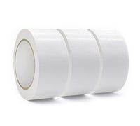 Safero Pack de 3 rouleaux de ruban adhésif blanc 48mm x 45m | Ruban résistant à l'eau | Ruban adhésif gris idéal pour réparer les boîtes d'emballage solides | Ruban adhésif en tissu