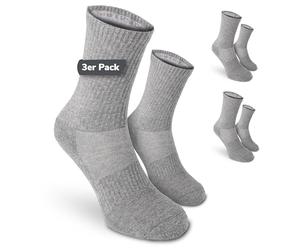 Safersox Chaussettes anti-moustiques, 3 Paires, Gris chiné, 35-38