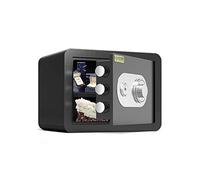 Safes 30cm Safe,Office Small-Scale Mechanical Deposit Box All Steel Anti-Smashing Wall-Safes with Keys,Black