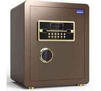 Safes Household Electronic Password Safety Deposit Box Built-in Alarm System Security Steel Anti-Theft Fireproof and Waterproof,