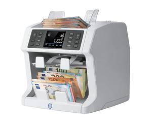 Safescan 2985-SX compteuse de billets valorisatrice qui compte et trie les billets mélangés - Compteur de billets avec détection de faux billets sur 7 points - Compteuse de billets avec option de tri