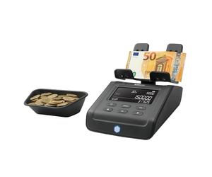Safescan 6175 compteuse valorisatrice pour pièces, billets, tickets et jetons - Compteuse de pièces avec reconnaissance automatique du rouleau de pièces - Balance qui stock les résultats de comptages