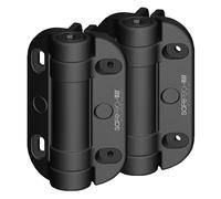 Safetech Hardware MegaKlik SHH-135 Charnières de portail à fermeture automatique très résistantes pour métal, bois, aluminium, PVC, vinyle jusqu'à 80 kg (MegaKlik SHH-135 Noir)