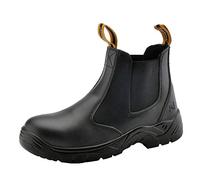 SAFETOE Chaussure de Securité Homme Chantier - M8025 S3 Travail Bottes de Protection Montante, Anti Glisse Basket Chaussure de Sécurité Montantes Cuir