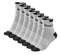 SAFETOE Lot de 7 paires de chaussettes en coton naturel - Taille unique - Antibactériennes - Respirantes - Convient pour le travail et les loisirs - Chaussettes rembourrées pour le trekking, Gris 2,