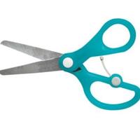 SAFETOOL Ciseaux 13 cm - Anneaux asymétriques + ressort/Coloris assortis - Bouts ronds