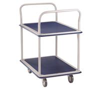 Safetool Wonday Manutention Chariot double plateaux capacité 250 kg 725 x 465 mm Gris clair/Bleu