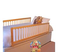Safetots Barrière de Lit Double Face en Bois, Sécurité pour Bébé, Rail de Lit Enfant Sécurisé, Pré-Assemblé, 38cm de Hauteur x 140cm de Largeur, Couleur Bois Naturel