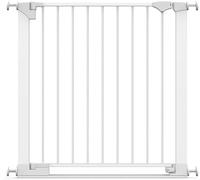 Safetots Barrière de Sécurité à Barre de Seuil Extra Basse, Passage Extra Bas, Barrière en Une Pièce pour Escaliers, Bébés et Tout-Petits, Ouverture Extra Large de 67cm, 82cm - 89cm, Couleur Blanc