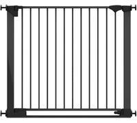 Safetots Barrière de Sécurité à Barre de Seuil Extra Basse, Passage Extra Bas, Barrière en Une Pièce pour Escaliers, Bébés et Tout-Petits, Ouverture Extra Large de 81cm, 96cm - 103cm, Couleur Noir