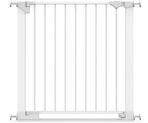 Safetots Barrière de Sécurité à Barre de Seuil Extra Basse, Passage Extra Bas, Barrière en Une Pièce pour Escaliers, Bébés et Tout-Petits, Ouverture Extra Large de 67cm, 82cm - 89cm, Couleur Blanc