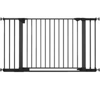 Safetots Barrière de Sécurité à Barre de Seuil Extra Basse, Passage Extra Bas, Barrière pour Escaliers, Bébés et Tout-Petits, Ouverture Extra Large de 81cm, 138cm - 145cm, Couleur Noir