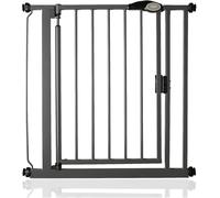 Safetots Barrière de Sécurité à Pression à Fermeture Automatique, Barrière d'Escalier à Fermeture Automatique pour Bébé, Barrière de Sécurité, 75cm - 82cm, Couleur Gris Ardoise