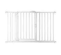 Safetots Barrière de Sécurité à Pression à Fermeture Automatique, Barrière d'Escalier à Fermeture Automatique pour Bébé, Barrière de Sécurité, 125,4cm - 132,4cm, Couleur Blanc