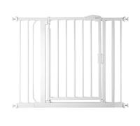 Safetots Barrière de Sécurité à Pression à Fermeture Automatique, Barrière d'Escalier à Fermeture Automatique pour Bébé, Barrière de Sécurité, 96,6cm - 103,6cm, Couleur Blanc