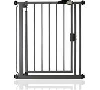 Safetots Barrière de Sécurité à Pression à Fermeture Automatique, Étroite, Barrière d'Escalier à Fermeture Automatique pour Bébé, Barrière de Sécurité, 68,5cm - 75cm, Couleur Gris Ardoise