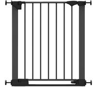 Safetots Barrière de Sécurité à Barre de Seuil Extra Basse, Passage Extra Bas, Barrière en Une Pièce pour Escaliers, Bébés et Tout-Petits, 68cm - 75cm, Couleur Noir
