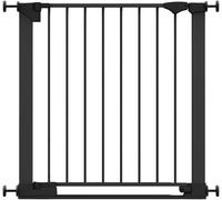 Safetots Barrière de Sécurité avec Barre de Seuil Extra Basse, Passage Extra Bas, Barrière en Une Pièce pour Escaliers, Couloirs et Portes, Bébés et Tout-Petits, 75cm - 82cm, Couleur Noir
