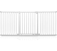 Safetots Barrière de Sécurité Elite, Barrière d'Escalier à Fixation par Pression, Barrière de Sécurité pour Bébé pour Portes et Couloirs, Installation Facile, 197cm - 206cm, Couleur Blanc Mat