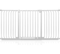 Safetots Barrière de Sécurité Elite, Barrière d'Escalier à Fixation par Pression, Barrière de Sécurité pour Bébé pour Portes et Couloirs, Installation Facile, 161cm - 170cm, Couleur Blanc Mat