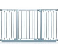 Safetots Barrière de Sécurité Elite, Barrière d'Escalier à Fixation par Pression, Barrière de Sécurité pour Bébé pour Portes et Couloirs, Installation Facile, 143cm - 152cm, Couleur Gris Mat