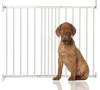 Safetots Barrière de Sécurité Extensible en métal pour Animaux Domestiques, 62.5cm - 106.8cm, Blanc, Barrière d'escalier pour Chien, Barrière de Sécurité pour Chiot