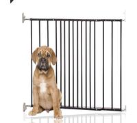 Safetots Barrière de Sécurité Extensible en Métal pour Animaux, Barrière d'Escalier pour Chien, Sécurité pour Chiot, 62,5cm - 106,8cm, Couleur Noir
