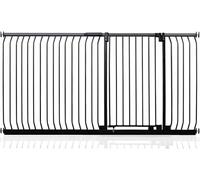 Safetots Barrière de Sécurité Extra Haute Elite, Barrière d'Escalier à Fixation par Pression, Barrière de Sécurité pour Bébé pour Portes, 198cm - 207cm, Hauteur Extra Haute de 96.8cm, Couleur Noir Mat