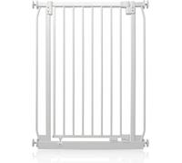Safetots Barrière de Sécurité Extra Haute Elite, Barrière d'Escalier à Fixation par Pression, Barrière de Sécurité pour Bébé pour Portes, 71cm - 80cm, Hauteur Extra Haute de 100cm, Couleur Blanc Mat