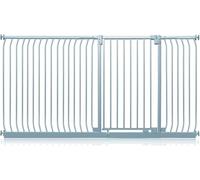 Safetots Barrière de Sécurité Extra Haute Elite, Barrière d'Escalier à Fixation par Pression, Barrière de Sécurité pour Bébé pour Portes, 216cm - 225cm, Hauteur Extra Haute de 96.8cm, Couleur Gris Mat