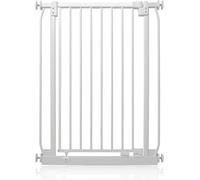 Safetots Barrière de Sécurité Extra Haute Elite, Barrière d'Escalier à Fixation par Pression, Barrière de Sécurité pour Bébé, 65,5cm - 74,5cm, Hauteur Extra Haute de 100cm, Couleur Blanc Mat