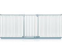 Safetots Barrière de Sécurité Extra Haute Elite, Barrière d'Escalier à Fixation par Pression, Barrière de Sécurité pour Bébé pour Portes, 271cm - 280cm, Hauteur Extra Haute de 96.8cm, Couleur Gris Mat