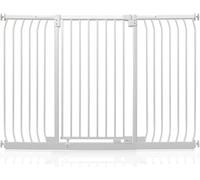 Safetots Barrière de Sécurité Extra Haute Elite, Barrière d'Escalier à Fixation par Pression, Barrière de Sécurité pour Bébé pour Portes, 152cm - 161cm, Hauteur Extra Haute de 100cm, Couleur Blanc Mat