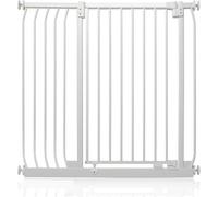 Safetots Barrière De Sécurité Extra Haute Elite, Barrière D'escalier À Fixation Par Pression, Barrière De Sécurité Pour Bébé Pour Portes, 98cm - 107cm, Hauteur Extra Haute De 100cm, Couleur Blanc Mat