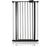 Safetots Barrière de sécurité en métal extra haute et étroite à fixation par pression, 68.5cm - 75cm, Noir mat, Hauteur de 104cm, Barrière d'escalier extra haute, Barrière pour bébé haute