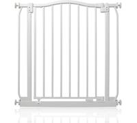 Safetots Barrière de Sécurité Supérieure avec Sommet Courbé, 71cm - 80cm, Blac Mat, Barrière de Sécurité à Pression pour Escaliers, Barrière de Sécurité pour Bébés pour Portes, Couloirs et Espaces