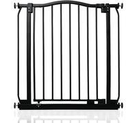 Safetots Barrière de Sécurité Supérieure avec Sommet Courbé, 71cm - 80cm, Noir Mat, Barrière de Sécurité à Pression pour Escaliers, Barrière de Sécurité pour Bébés pour Portes, Couloirs et Espaces