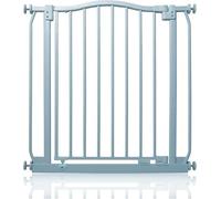 Safetots Barrière de Sécurité Supérieure avec Design Courbé, Barrière de Sécurité à Pression pour Escaliers, Portes, Couloirs et Espaces pour Bébés, 71cm - 80cm, Couleur Gris Mat