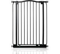 Safetots Barrière de Sécurité Supérieure Extra Haute avec Design Courbé, Barrière à Pression pour Escaliers, 71cm - 80cm, Hauteur Extra Haute de 100cm, Couleur Noir Mat