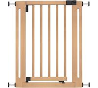 Safetots Barrière Élégance en Bois, Naturel, 63cm - 71cm, Barrière de Sécurité à Fixation par Pression, Barrière pour Bébé pour Escaliers, Couloirs et Portes, Design Élégant et Installation Facile