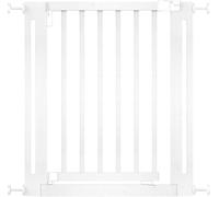Safetots Barrière Élégante en Bois Blanc, Barrière de Sécurité à Fixation par Pression, Barrière pour Escaliers, Couloirs et Portes, 71cm - 79cm