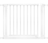 Safetots Barrière Élégante en Bois Blanc, Barrière de Sécurité à Fixation par Pression, Barrière pour Escaliers, Couloirs et Portes, Ouverture Extra Large de 73cm, 95cm - 103cm