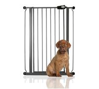 Safetots Barrière Extra Haute Premium pour Chien, 75cm - 83cm, Extra haute de 104cm, Couleur Gris Ardoise
