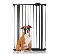 Safetots Barrière Extra Haute Premium pour Chien, 75cm - 83cm, Extra haute de 104cm, Couleur Noir Mat