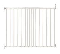 Safetots Barrière pour Haut d'Escaliers en Métal, Barrière de Sécurité à Fixation par Vis, Élégante et Pratique, 62,5cm - 106,8cm, Couleur Blanc