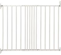 Safetots Barrière pour Haut d'Escaliers en Métal, Barrière de Sécurité à Fixation par Vis, Élégante et Pratique, 62,5cm - 106,8cm, Couleur Blanc
