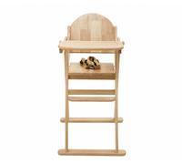 Safetots Chaise Haute Deluxe en Bois Pliable, Pré-Assemblée, pour Bébés et Tout-Petits, Élégante, Pratique et Gain de Place, Couleur Bois Naturel