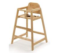Safetots Chaise haute empilable en bois naturel, chaise haute pour bébé et tout-petit, élégante et pratique, chaise haute pour bébé pour votre maison ou chaise haute peu encombrante pour restaurant